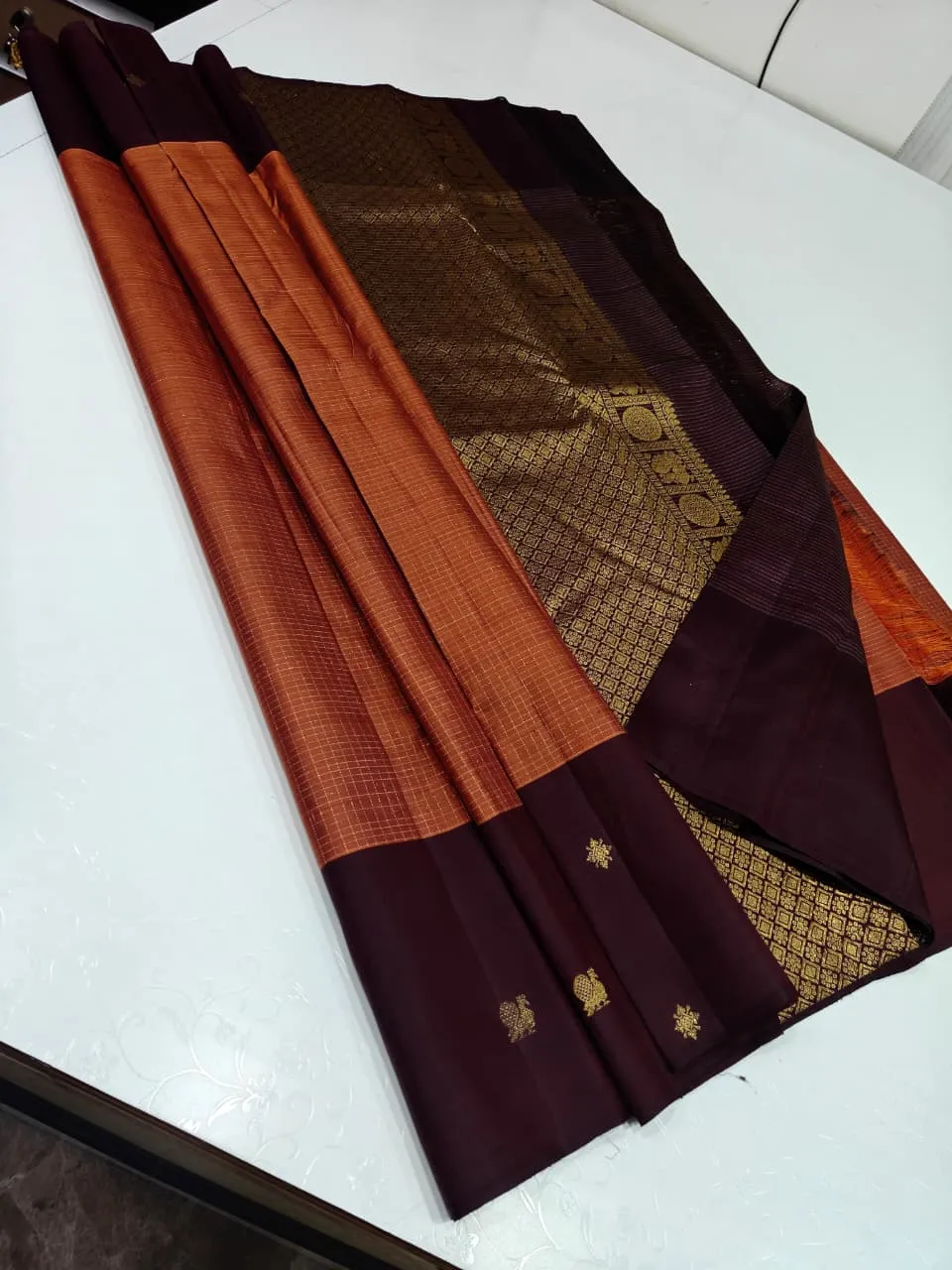 Royal Crimson Gold Zari Kancheepuram Silk Saree